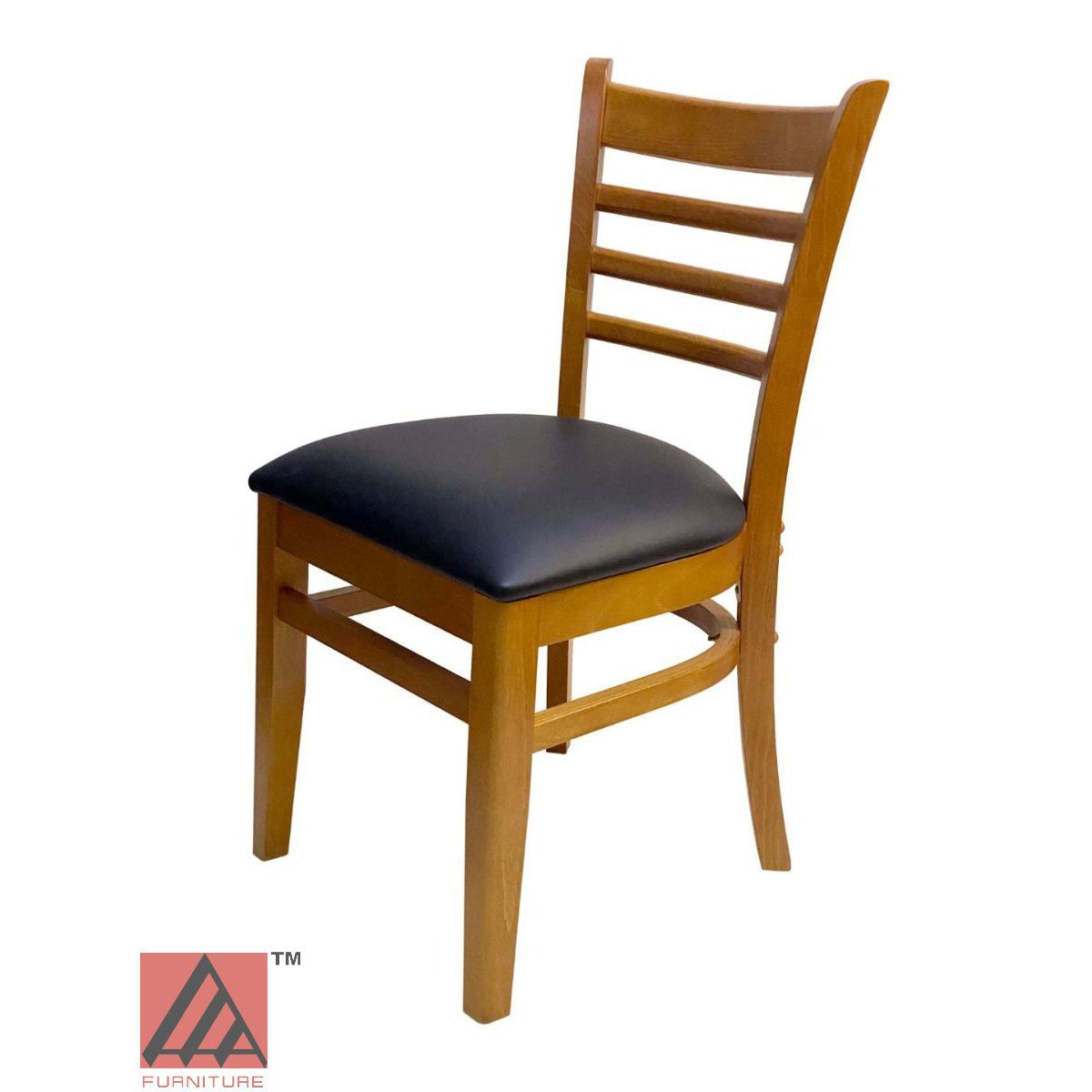 AAA Furniture Beech Ladder 33" Oak Wood Chair with Customer Owned Material Seat