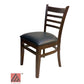 AAA Furniture Beech Ladder 33" Walnut Wood Chair with Customer Owned Material Seat