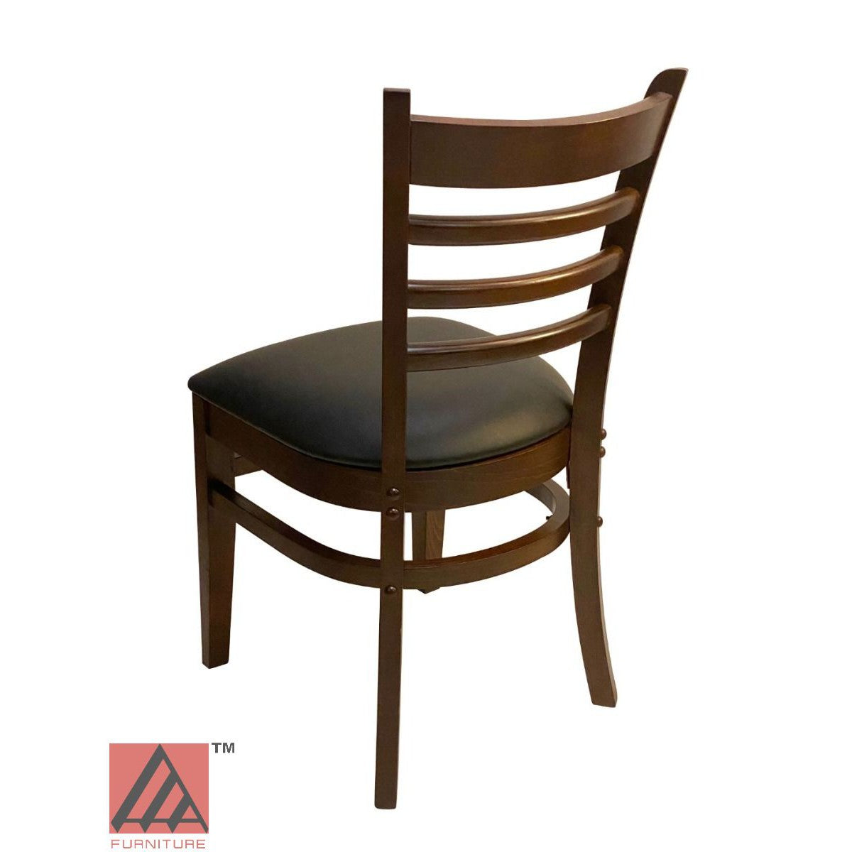 AAA Furniture Beech Ladder 33" Walnut Wood Chair with Customer Owned Material Seat