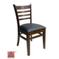 AAA Furniture Beech Ladder 33" Walnut Wood Chair with Grade 4 Vinyl Seat