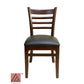 AAA Furniture Beech Ladder 33" Walnut Wood Chair with Grade 5 Vinyl Seat