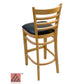 AAA Furniture Beech Ladder 43" Natural Bar Stool with Grade 4 Vinyl Seat