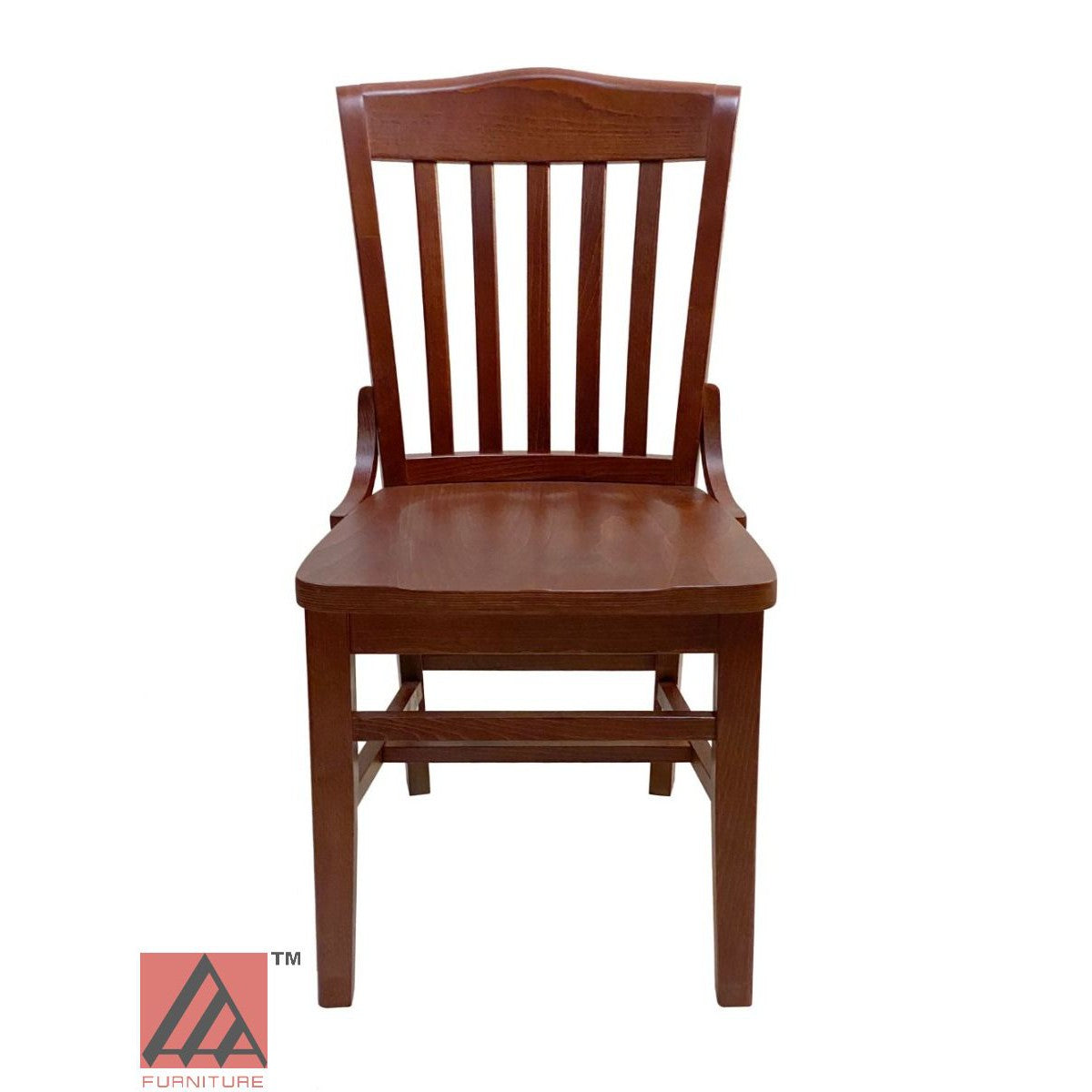 AAA Furniture Beech School House 34" Brown Wood Chair with Solid Wood Seat