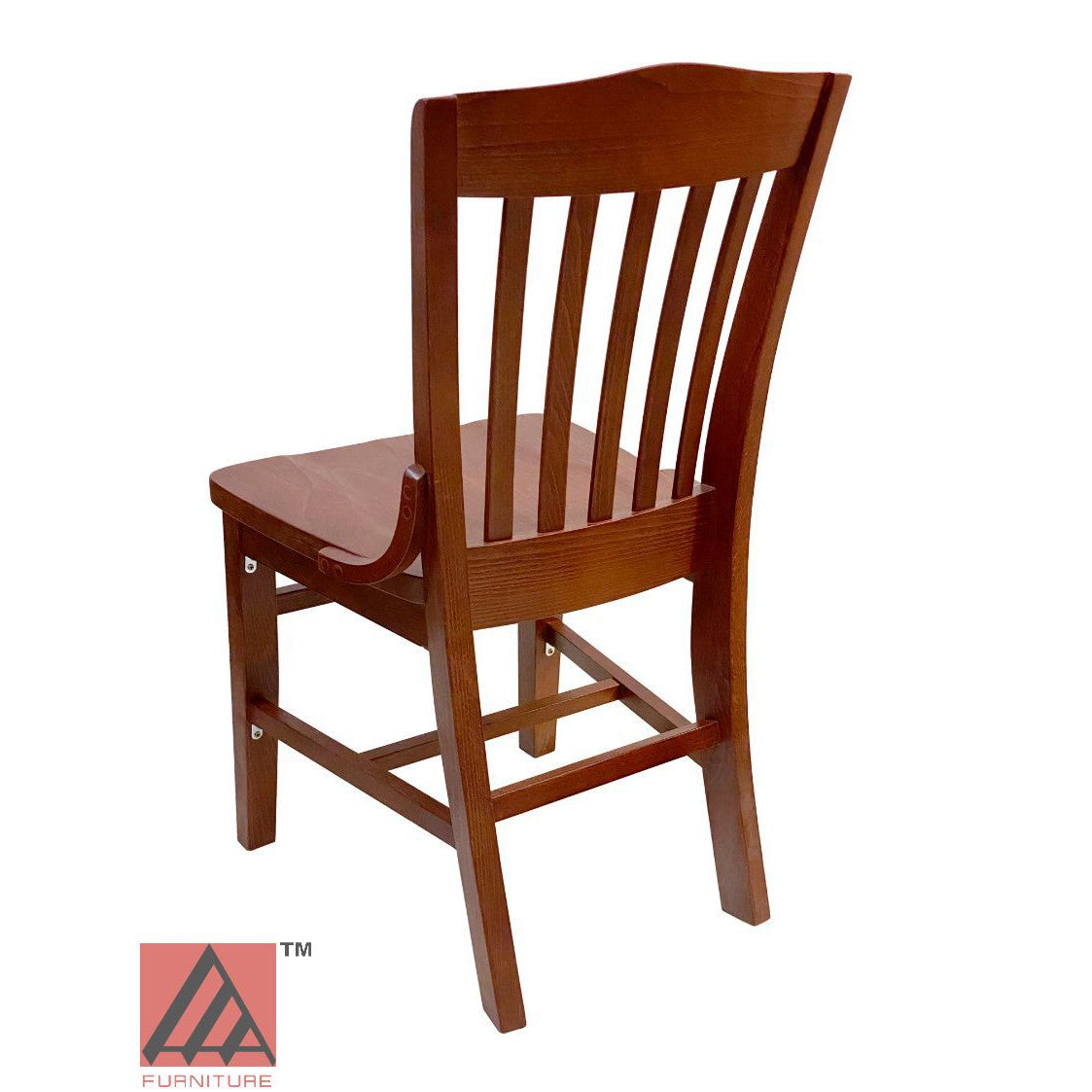 AAA Furniture Beech School House 34" Brown Wood Chair with Solid Wood Seat