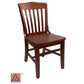 AAA Furniture Beech School House 34" Brown Wood Chair with Solid Wood Seat