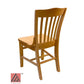 AAA Furniture Beech School House 34" Natural Wood Chair with Solid Wood Seat