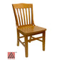 AAA Furniture Beech School House 34" Oak Wood Chair with Wood Seat