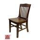 AAA Furniture Beech School House 34" Walnut Wood Chair with Solid Wood Seat