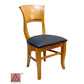 AAA Furniture Beider Meier 35" Oak Wood Chair with Grade 4 Vinyl Seat