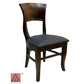 AAA Furniture Beider Meier 35" Walnut Wood Chair with Grade 5 Vinyl Seat