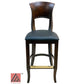 AAA Furniture Beider Meier 45" Walnut Bar Stool with Black Vinyl Seat