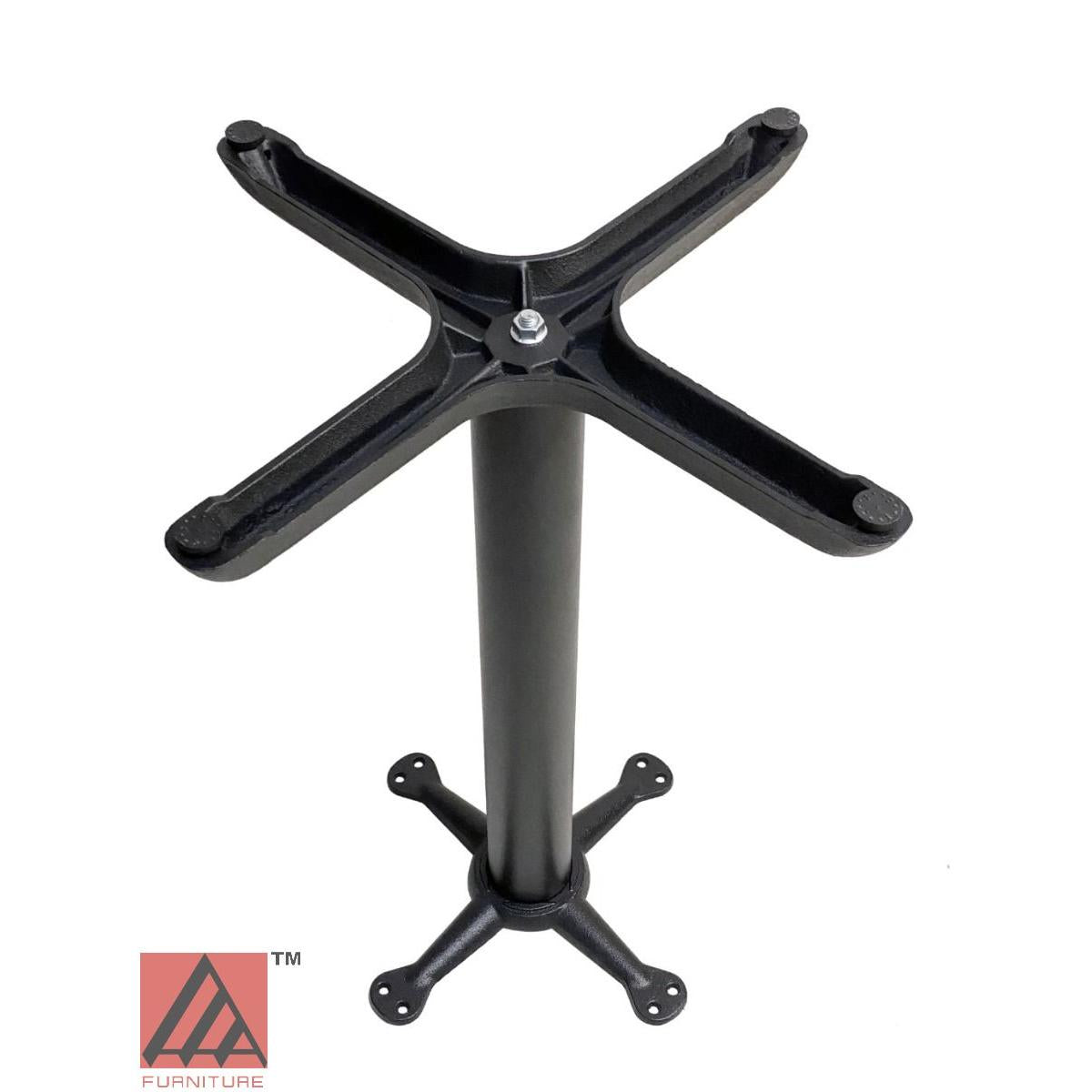 AAA Furniture Cross 22"x22" Black Cast Iron Table Base