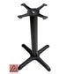 AAA Furniture Cross 22"x22" Black Cast Iron Table Base with Bar High Column+Rod