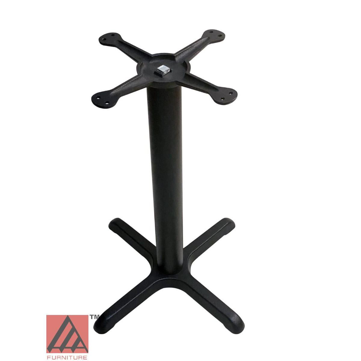 AAA Furniture Cross 22"x22" Black Cast Iron Table Base