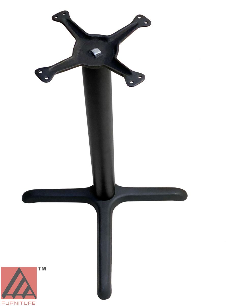 AAA Furniture Cross 24"x30" Black Cast Iron Table Base