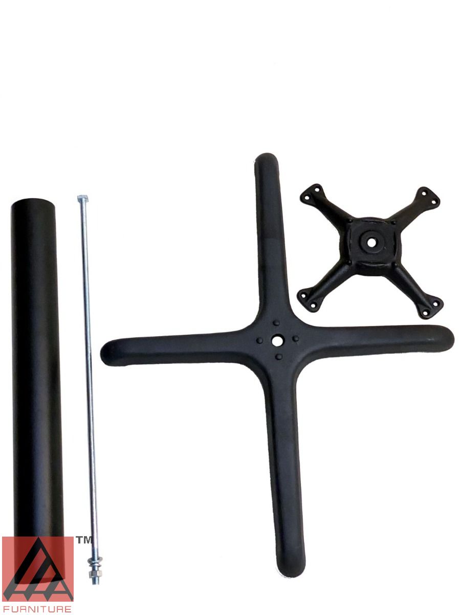 AAA Furniture Cross 24"x30" Black Cast Iron Table Base