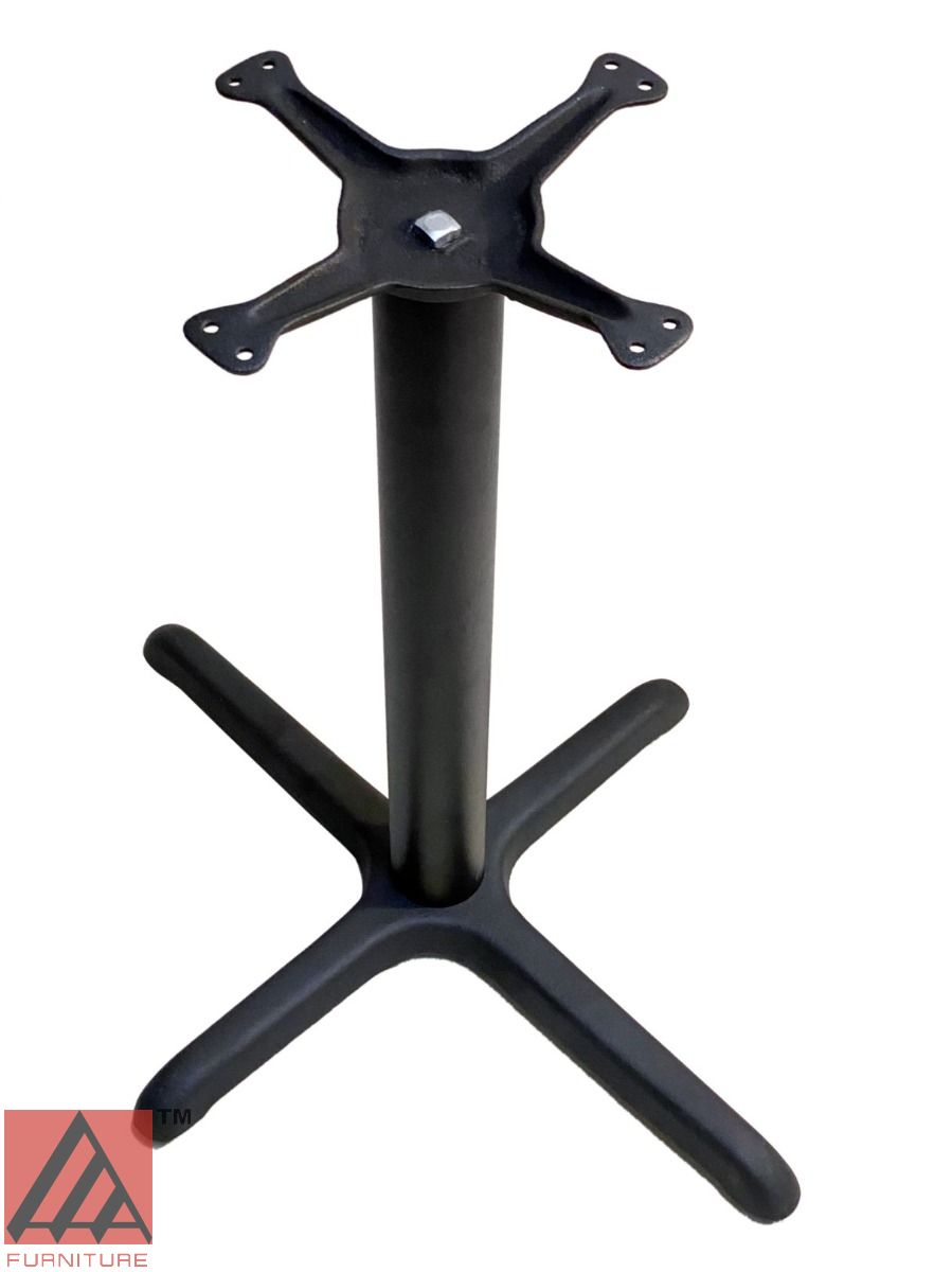 AAA Furniture Cross 24"x30" Black Cast Iron Table Base
