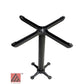 AAA Furniture Cross 30"x30" Black Cast Iron Table Base with Bar High Column+Rod