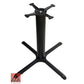 AAA Furniture Cross 33"x33" Black Cast Iron Table Base with Bar High Column+Rod