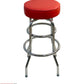 AAA Furniture Double Ring 29" Red Bar Stool Backless