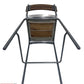 AAA Furniture Epic 40" Galvanized Metal Chair with Walnut Wood Seat