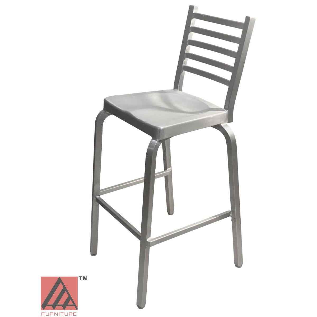 AAA Furniture Ladder Back 42" Aluminum Bar Stool