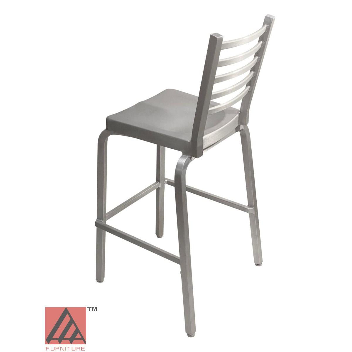 AAA Furniture Ladder Back 42" Aluminum Bar Stool