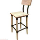 AAA Furniture Modern Industrial 44" Gunmetal Metal Bar Stool with White Wash Wood Seat