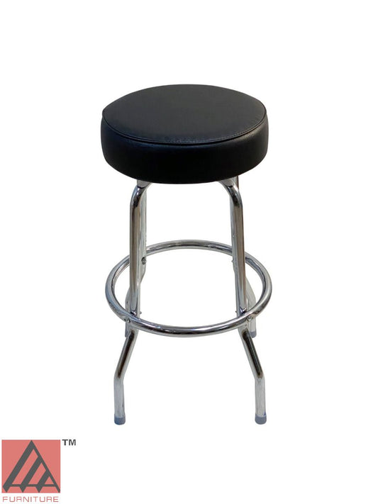 AAA Furniture Single Ring 29" Black Bar Stool Backless