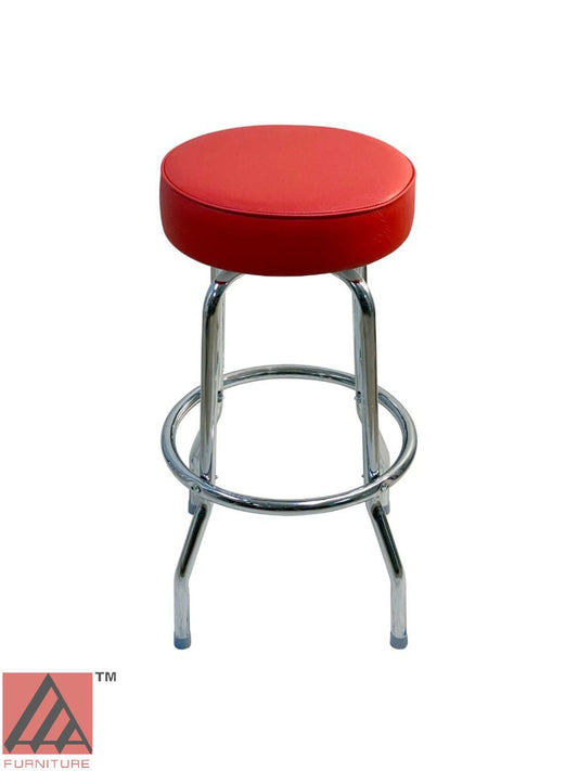 AAA Furniture Single Ring 29" Red Bar Stool Backless