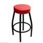 AAA Furniture Single Ring #316 Swivel 30" Red Bar Stool Backless