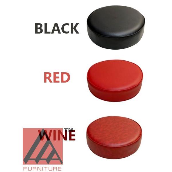 AAA Furniture Single Ring Swivel 30" Red Metal Bar Stool