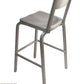 AAA Furniture Solid Back 33" Aluminum Bar Stool