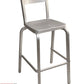 AAA Furniture Solid Back 33" Aluminum Bar Stool
