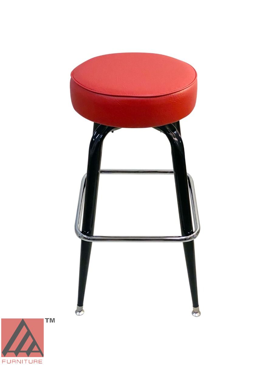 AAA Furniture Square Frame 30" Red Bar Stool Backless