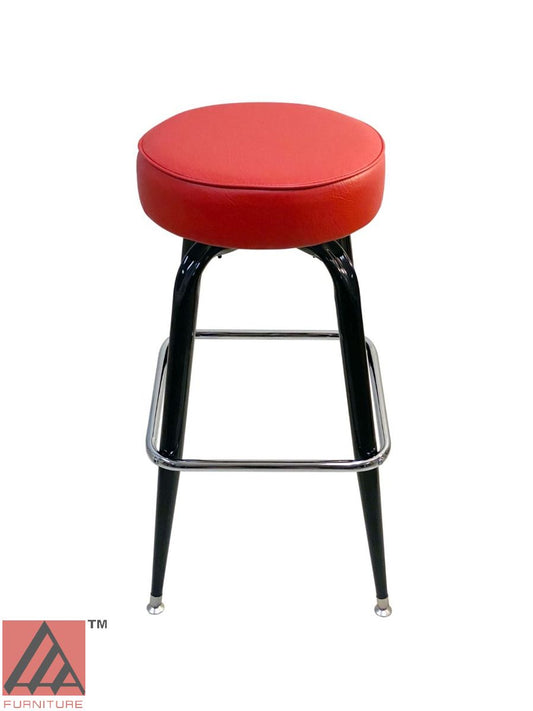 AAA Furniture Square Frame 30" Red Bar Stool Backless