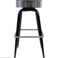 AAA Furniture Square Frame 30" Red Metal Bar Stool with Red Customer Owned Material & Chrome Seat Band