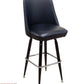 AAA Furniture Square Frame 43" Black Metal Bar Stool with Black Vinyl Seat