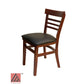 AAA Furniture Steakhouse 30" Mahogany Wood Chair with Black Vinyl Seat