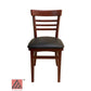 AAA Furniture Steakhouse 30" Mahogany Wood Chair with Grade 4 Vinyl Seat