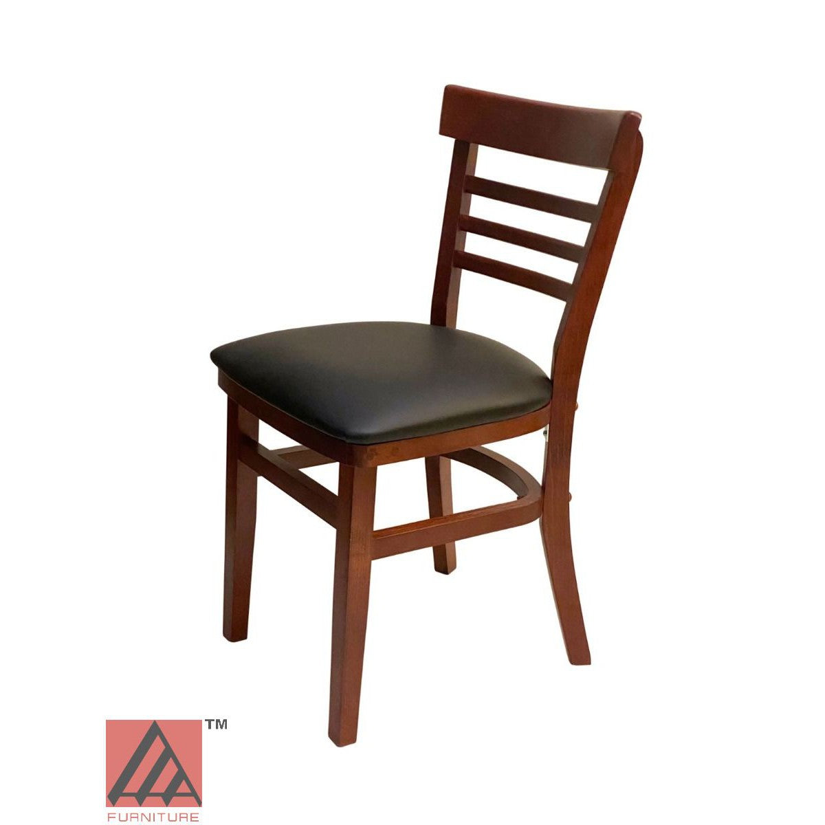 AAA Furniture Steakhouse 30" Mahogany Wood Chair with Grade 4 Vinyl Seat