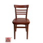 AAA Furniture Steakhouse 30" Mahogany Wood Chair with Wood Seat