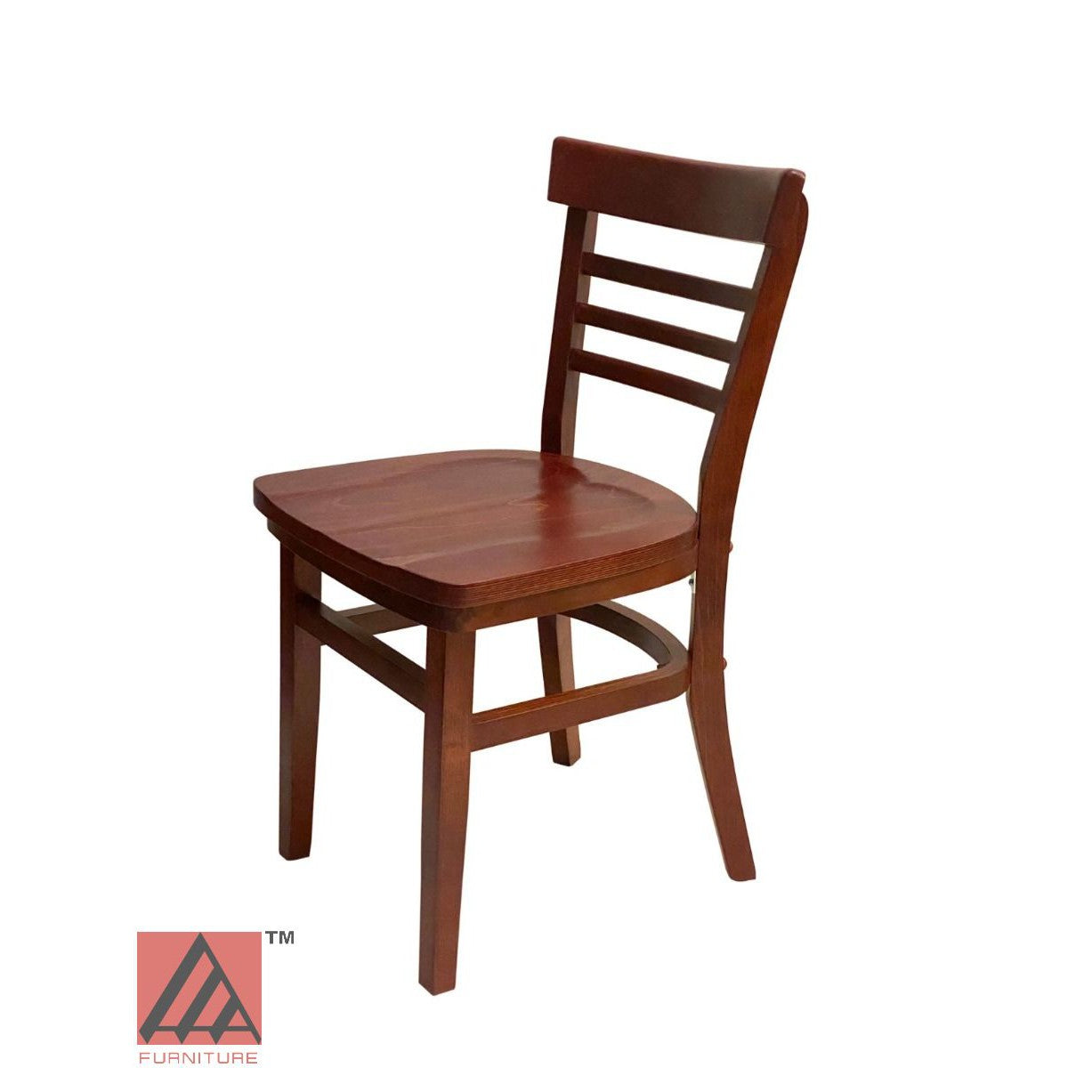 AAA Furniture Steakhouse 30" Mahogany Wood Chair with Wood Seat