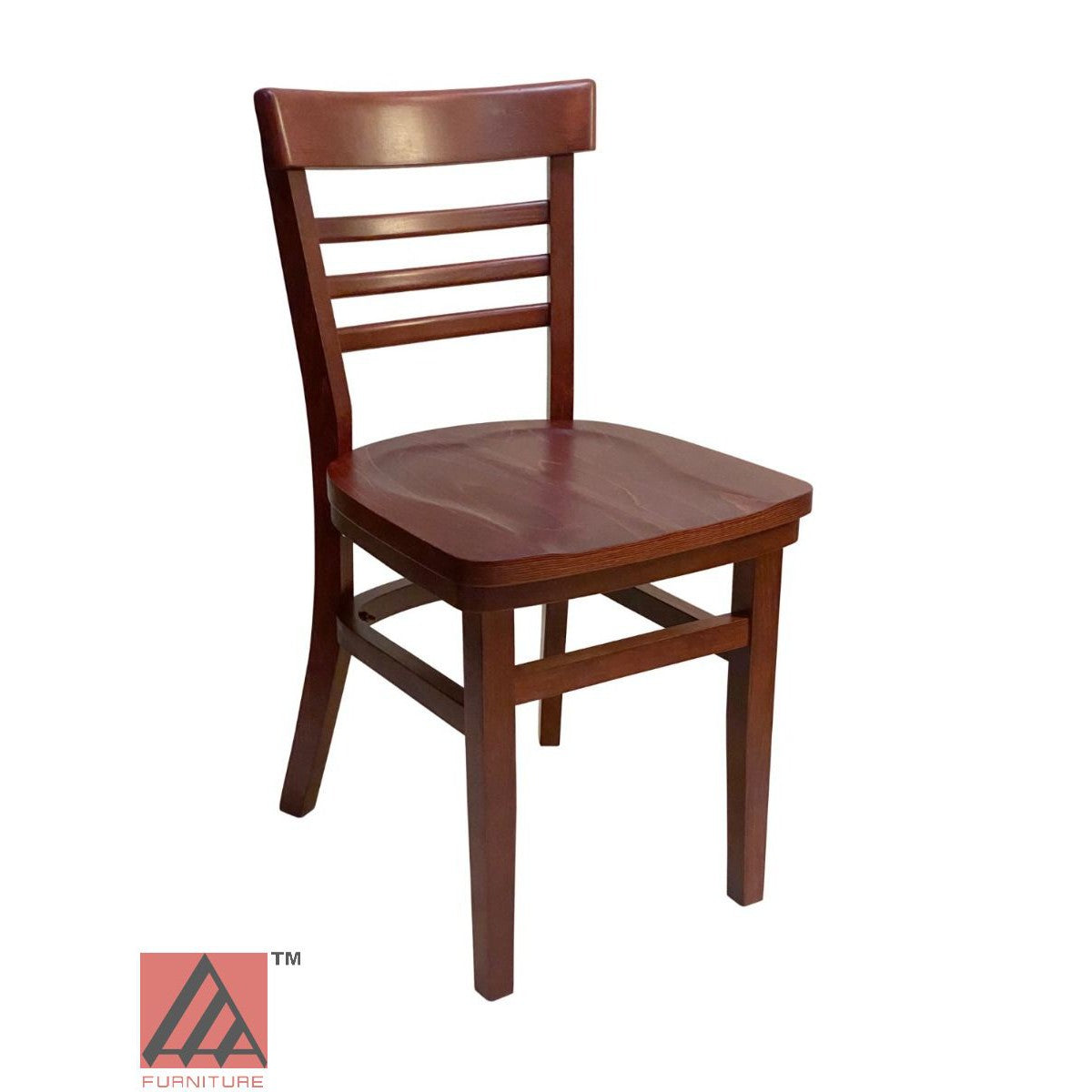 AAA Furniture Steakhouse 30" Mahogany Wood Chair with Wood Seat