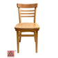 AAA Furniture Steakhouse 30" Natural Wood Chair with Wood Seat