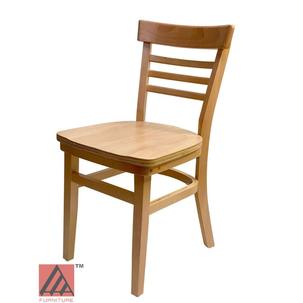 AAA Furniture Steakhouse 30" Natural Wood Chair with Wood Seat