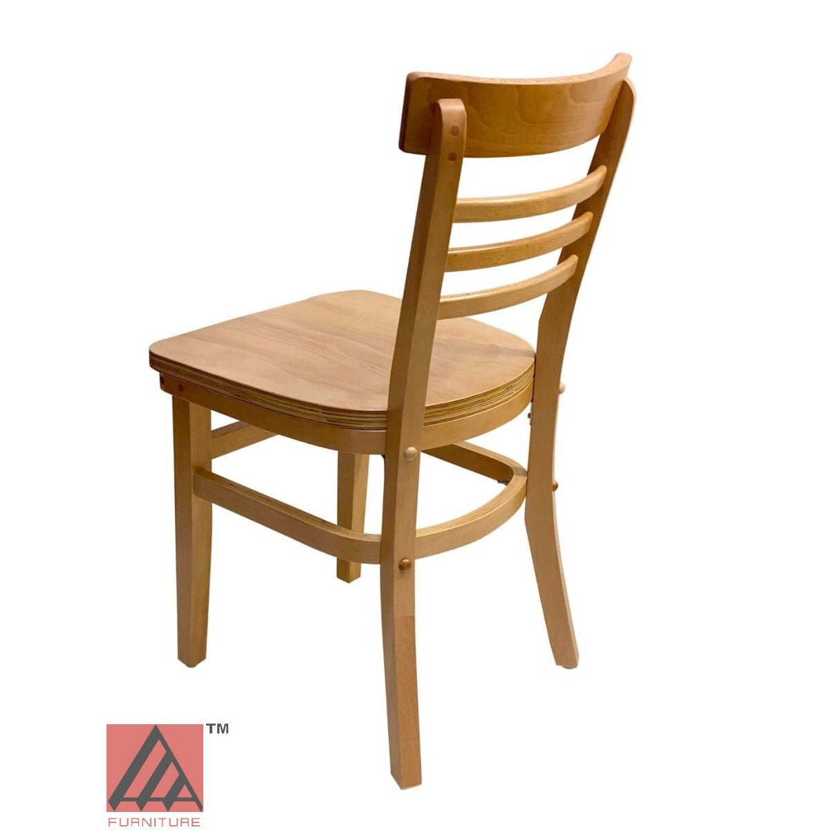 AAA Furniture Steakhouse 30" Natural Wood Chair with Wood Seat