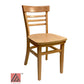 AAA Furniture Steakhouse 30" Natural Wood Chair with Wood Seat