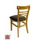 AAA Furniture Steakhouse 30" Oak Wood Chair with Black Vinyl Seat