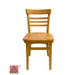 AAA Furniture Steakhouse 30" Oak Wood Chair with Wood Seat